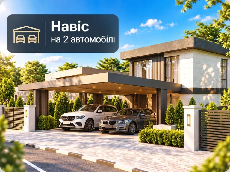 Навіс на 2 автомобілі